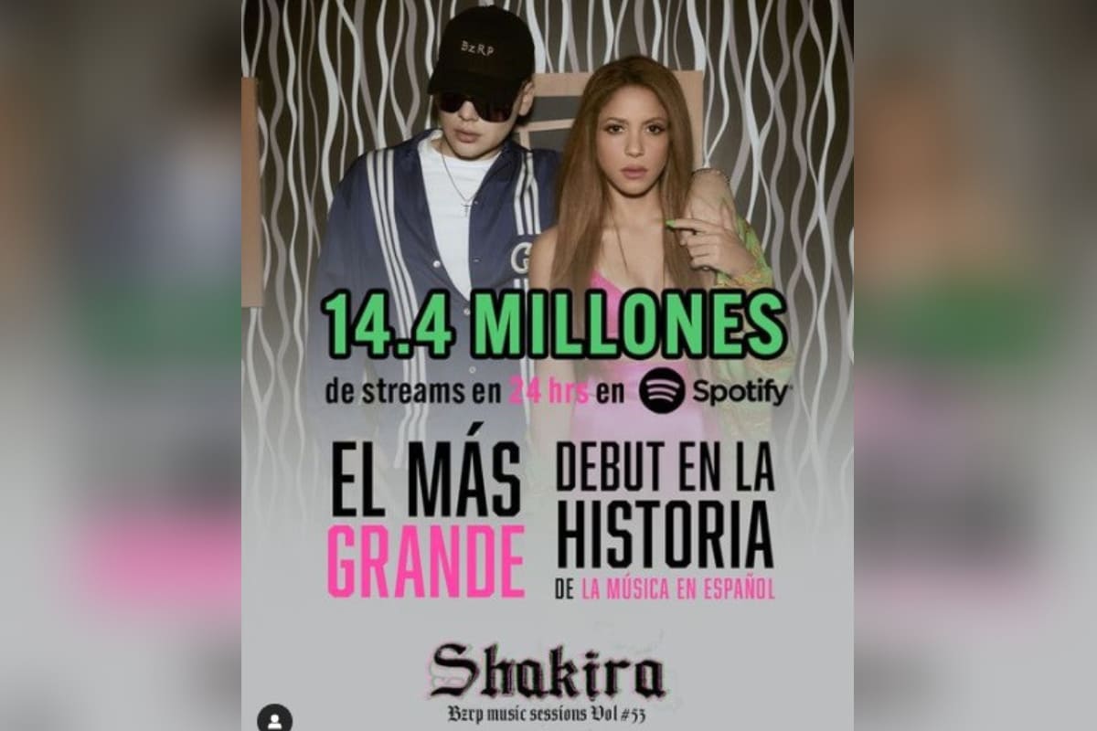 Shakira alcanza 14 millones de reproducciones