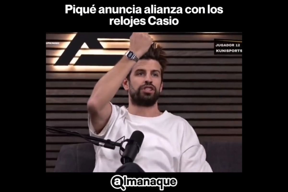 Piqué usando reloj Casio