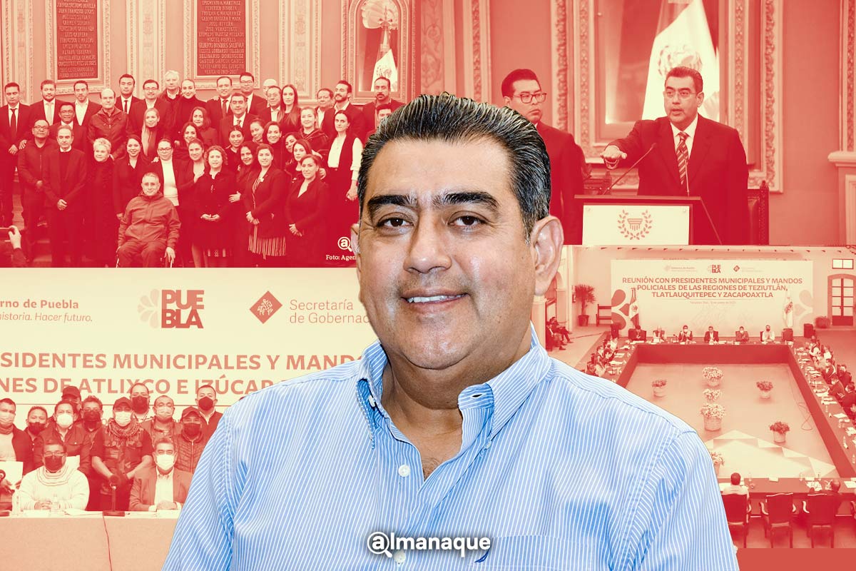portada primer mes de Sergio Salomon como gobernador de Puebla