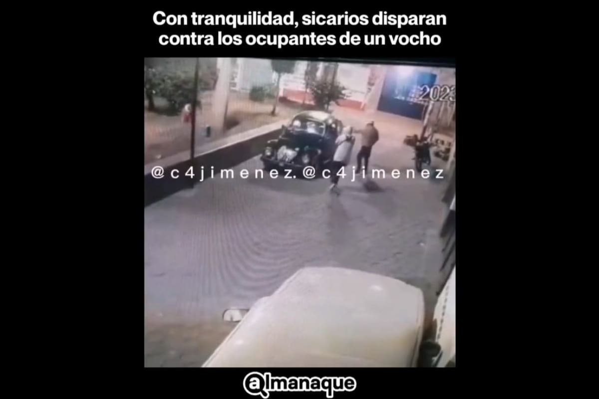 VIDEO: Presuntos sicarios disparan a personas a bordo de un vocho 3 Sicarios disparan a un vocho