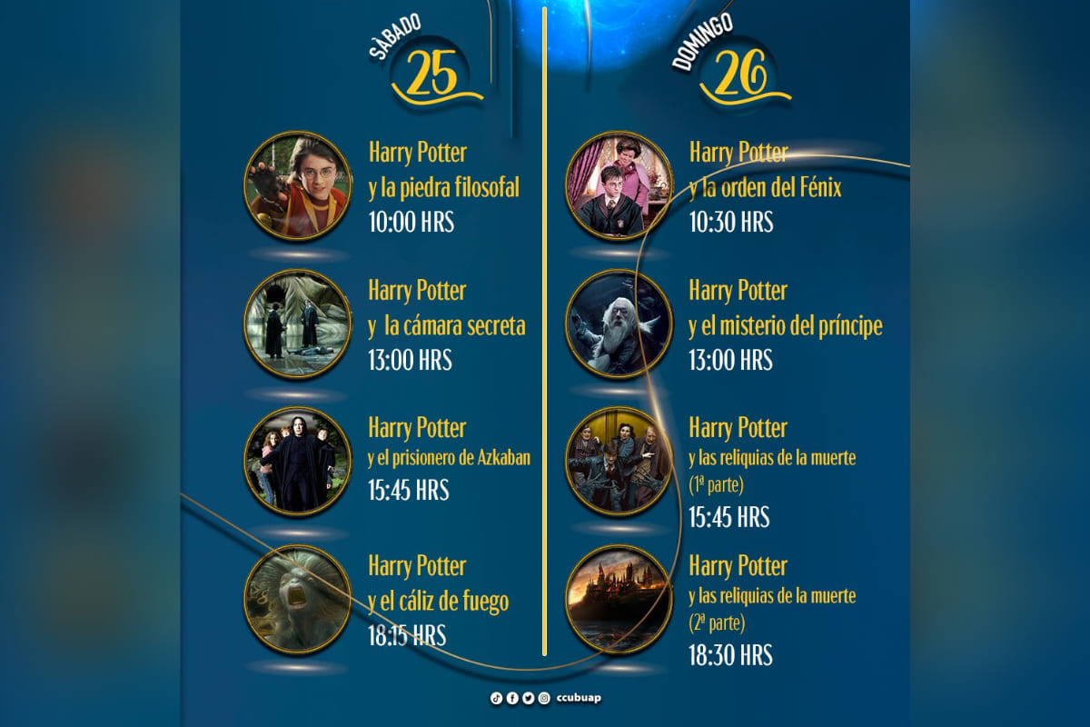 Estos son los horarios para el maratón de Harry Potter en el cine del CCU 3 Horarios maraton Harry Potter 1