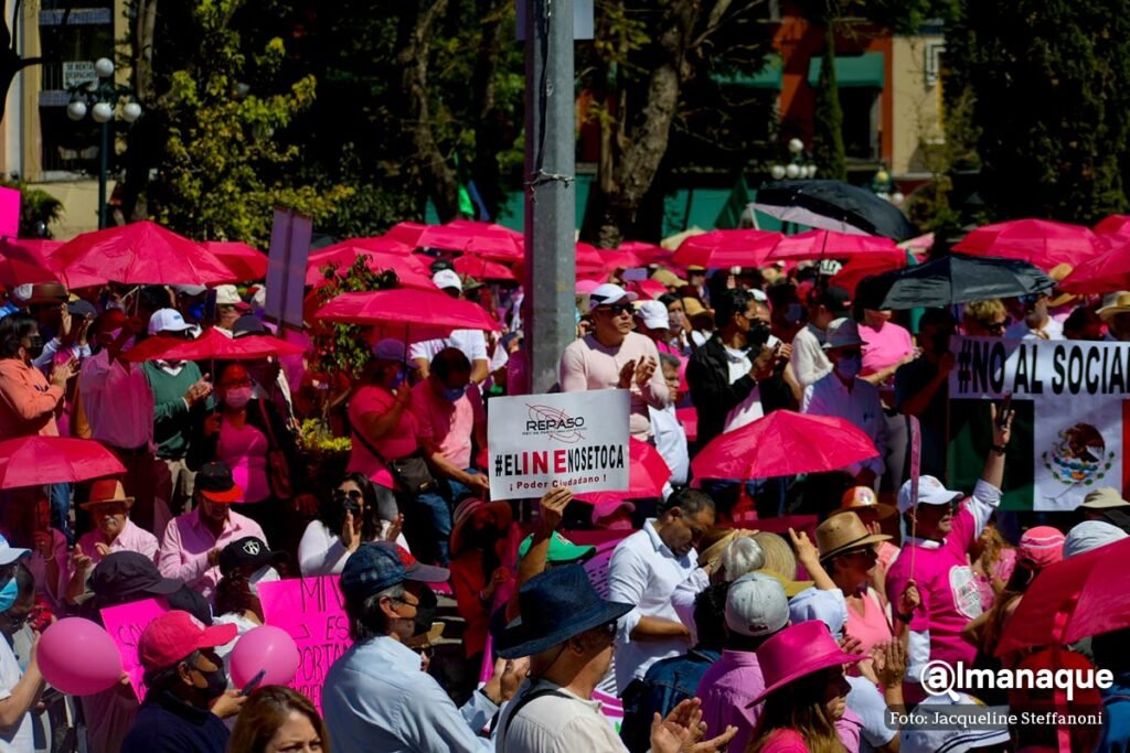 Marcha el ine no se toca zocalo de Puebla 14