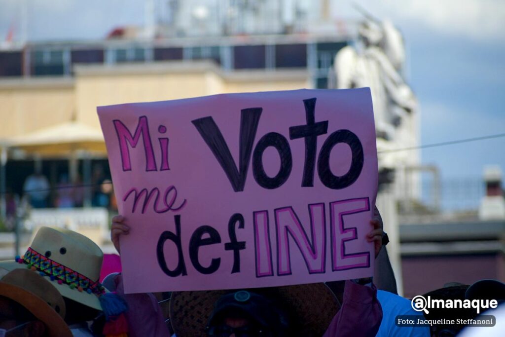 Marcha el ine no se toca zocalo de Puebla 7