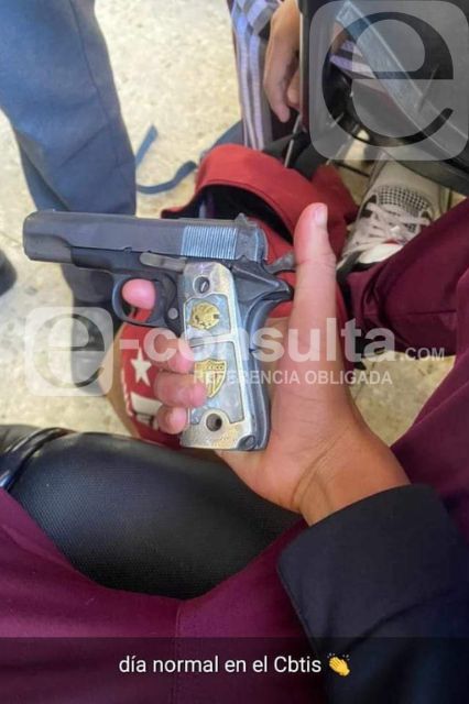 Evacuan CBTis 86 en Huauchinango por reporte de alumno con arma de fuego 5 cbtis 86