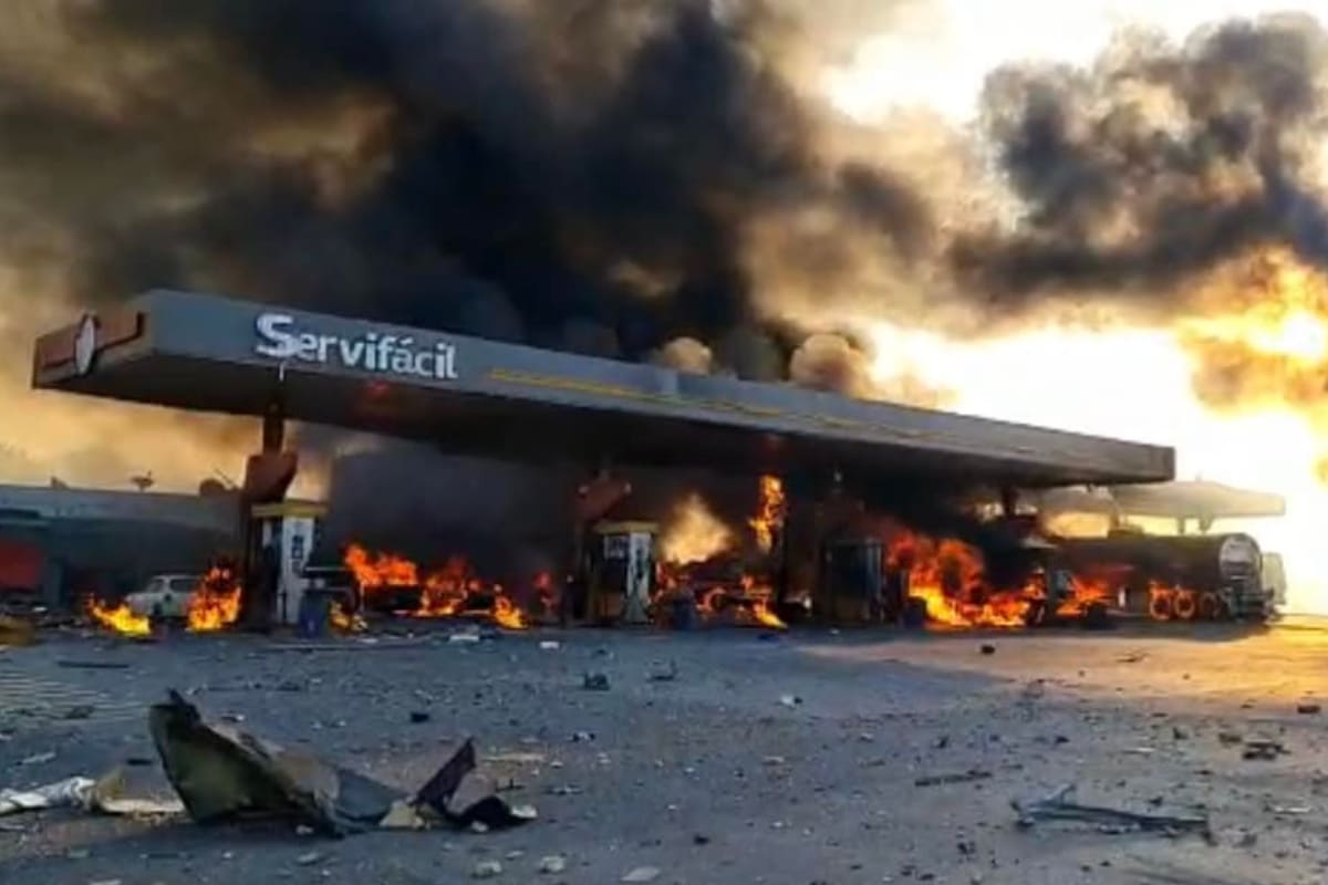 Estalla pipa de hidrocarburos en gasolinera de Tula, Hidalgo 3 explotó pipa en gasolinera de Tula