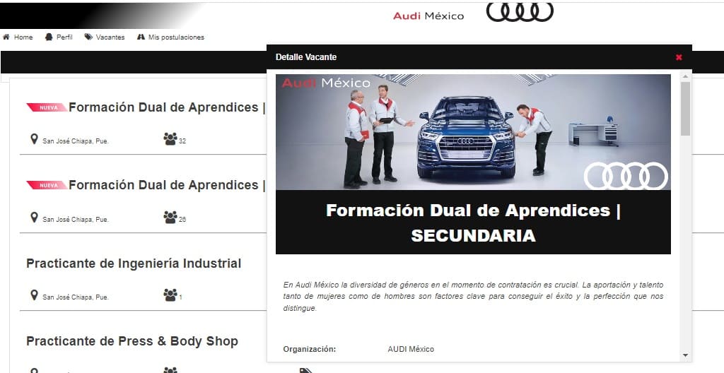 formacion dual de aprendices Audi