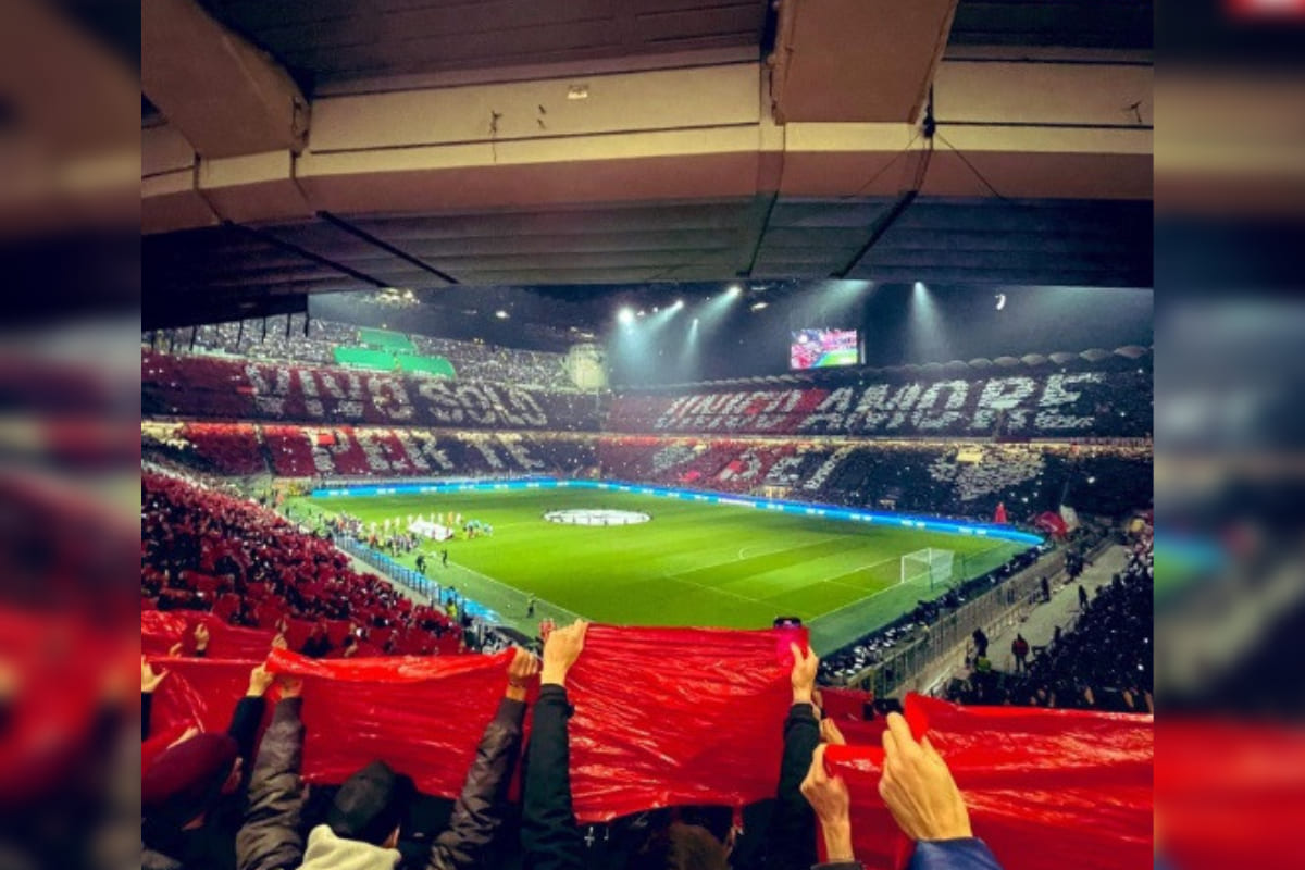 FOTOS: Los impresionantes murales en estadios europeos durante la Champions League 4 mural Milan
