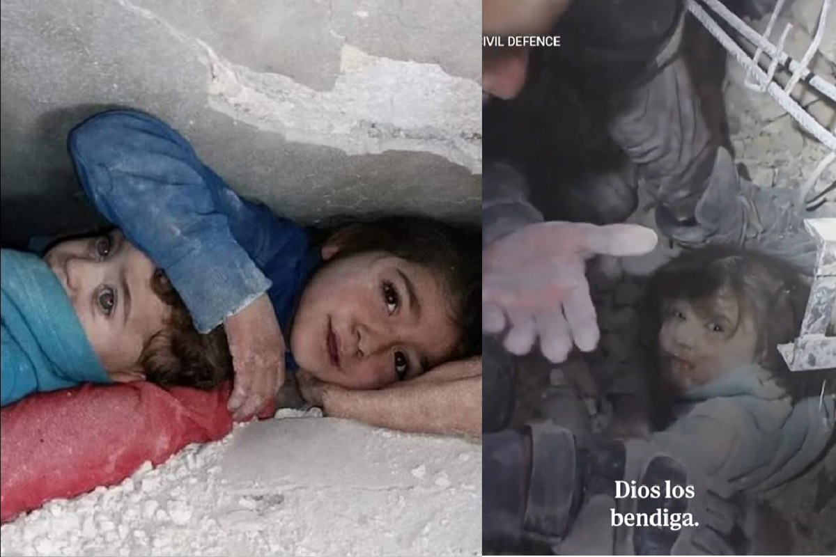 "Papá está aquí, no tengas miedo": Los devastadores videos de niños recatados en Turquía y Siria 4 ninos rescatados