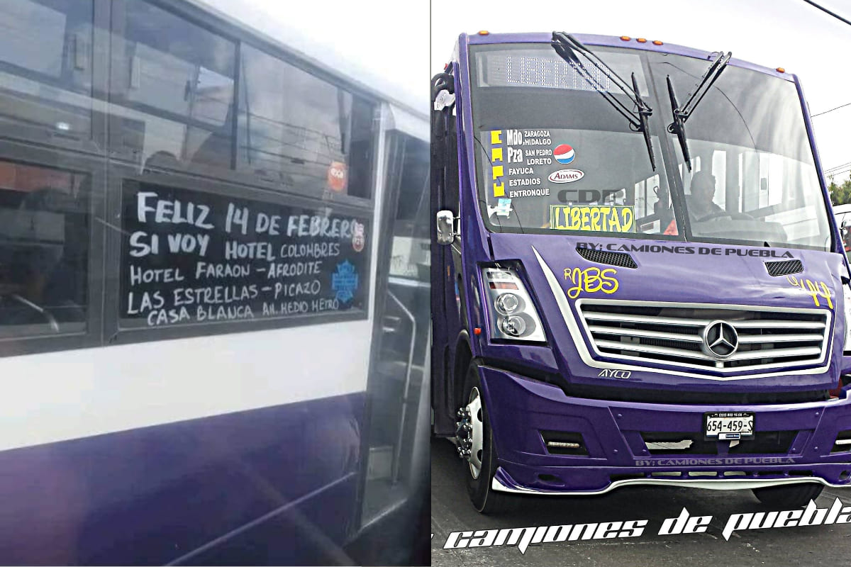 La ruta del motel: así promociona transporte de Puebla el 14 de febrero 2 Ruta del motel 14 de febrero puebla