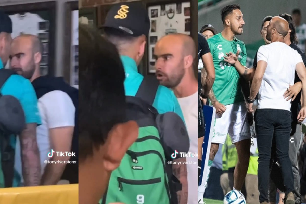 VIDEO: Técnico del Puebla casi llega a golpes con jugador de Santos 2 Técnico del Puebla pelea con jugador de Santos