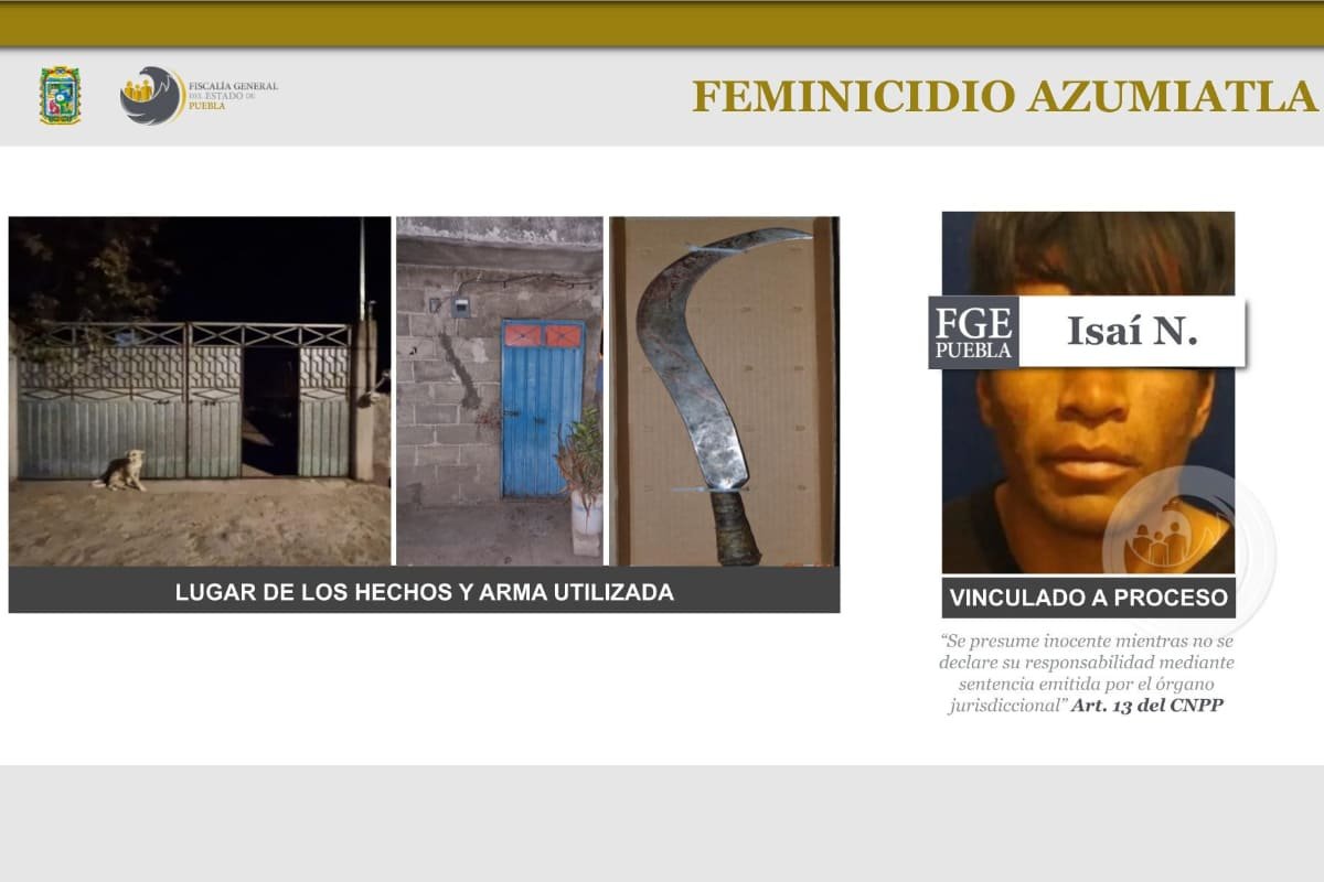 Vinculan a proceso a feminicida de Azumiatla