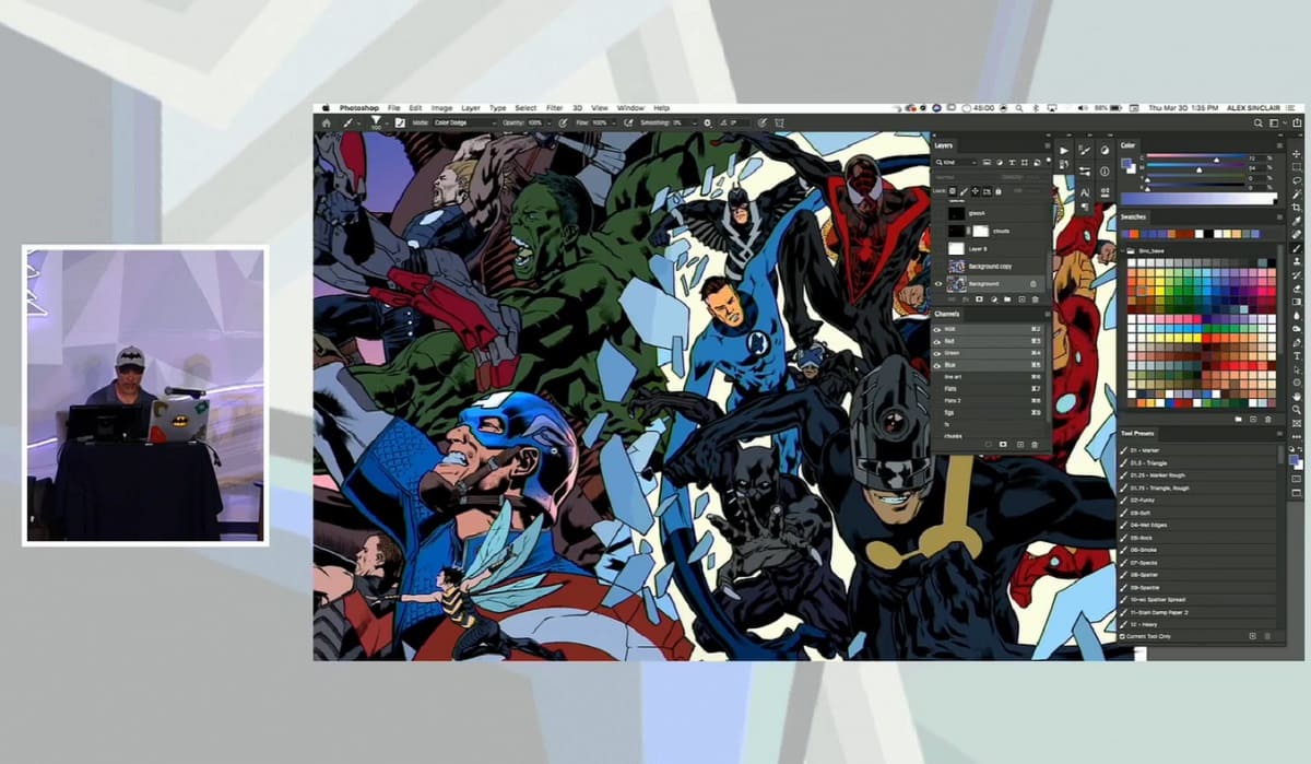 Colorista de DC Comics, Marvel y Star Wars se presentó en la FENALI BUAP: Así trabajó en tiempo real 11 Alex sinclair comics portada