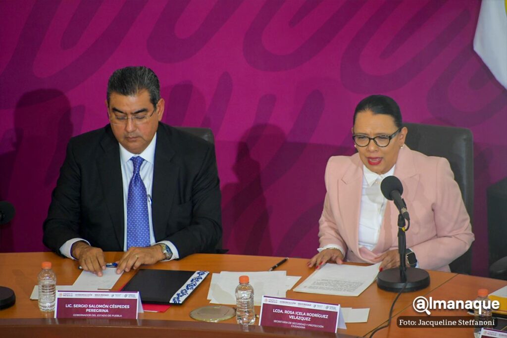 Puebla recibirá 287.1 mdp este año para seguridad; federación reconoce estrategia del gobierno estatal 28 Gobernador Sergio Salomon firma de Convenios de Coordinacion Puebla 3
