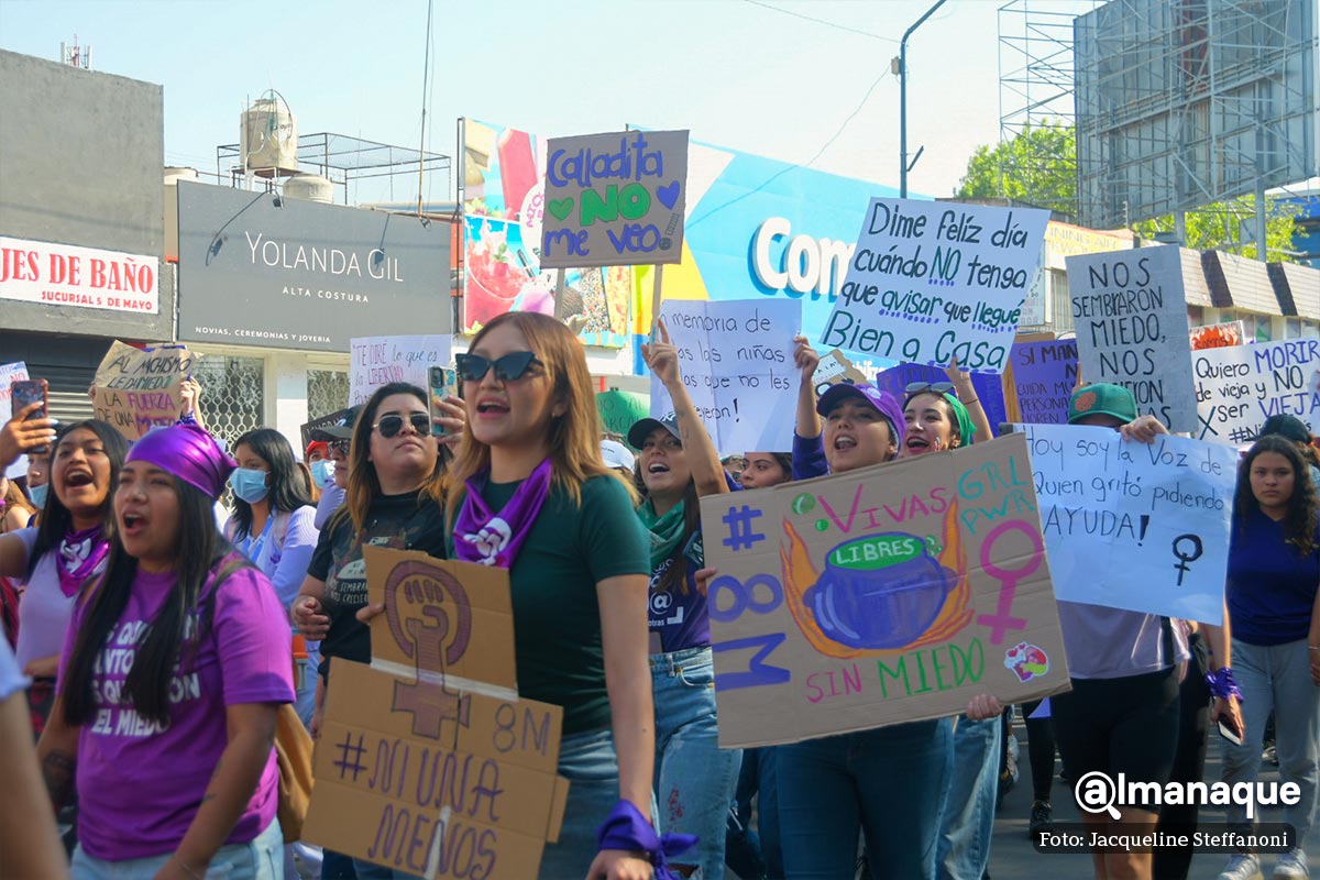 Puebla es feminista: marchan 15 mil mujeres este 8M 18 Marcha 8m Puebla 2023 13