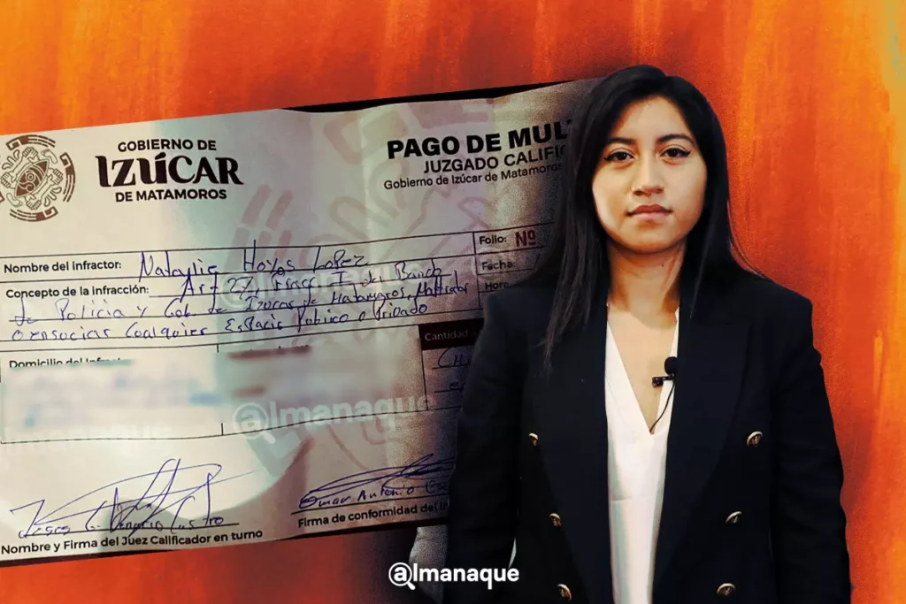 Natalie Lopez pago de multa Izucar de Matamoros