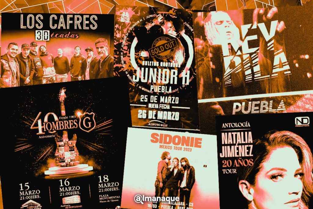 conciertos en Puebla marzo 2023