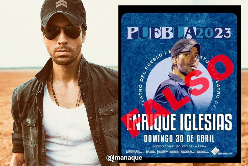 enrique iglesias falso feria de puebla 2023