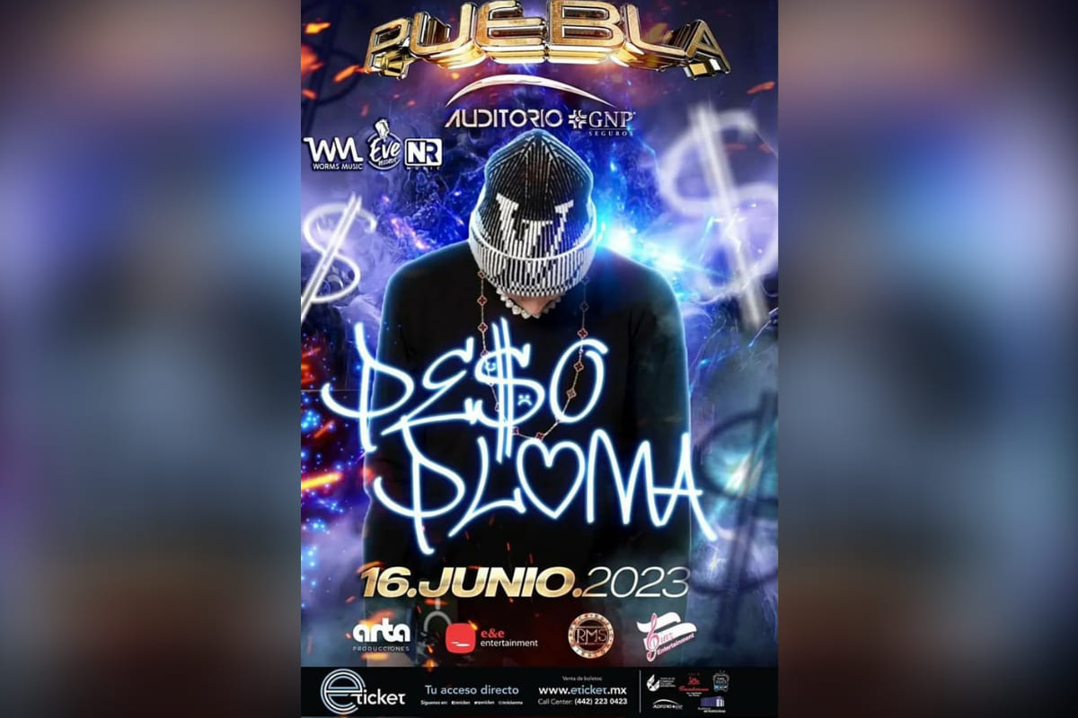 El número uno de Spotify México estará en Puebla: anuncian concierto de Peso Pluma 4 Peso Pluma en Puebla