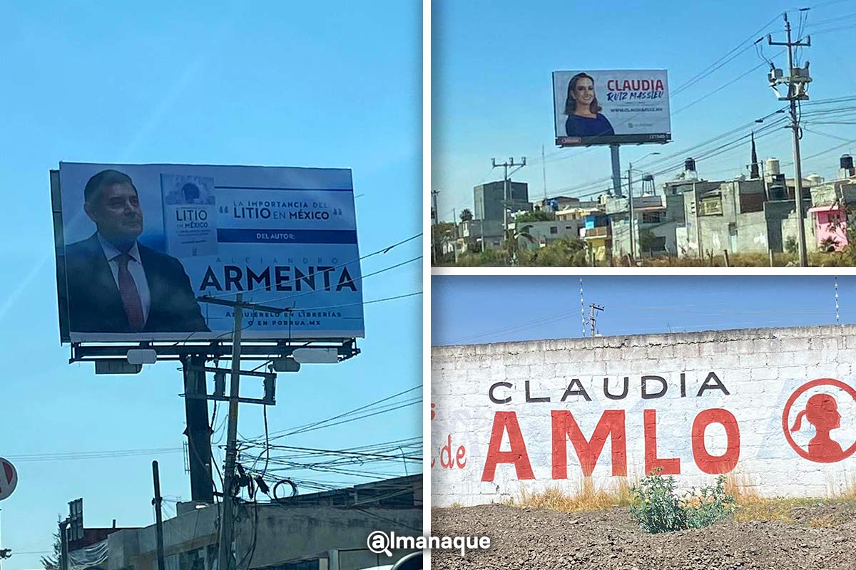 portada espectaculares alejandro Armenta Claudia Sheinbaum Claudia Ruiz Massieu