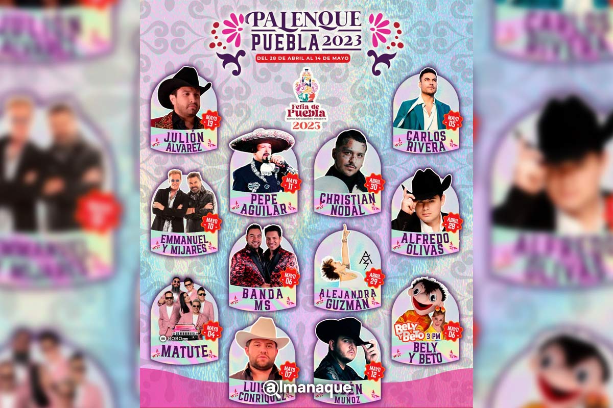 Julión Álvarez, Nodal, MS y Pepe Aguilar encabezan el Palenque de la Feria de Puebla 2023 2 portada palenque puebla 2023