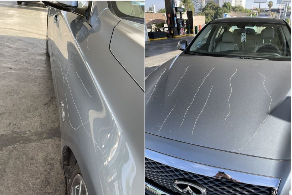 vandalizan vehiculo de Alejandro Mondragon 1