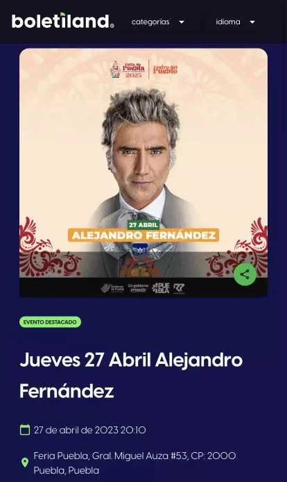 Hasta 29 mil pesos costarán las zonas VIP en los conciertos de la Feria de Puebla 2023 9 Boletos VIP feria de puebla 2023 5 e1680820459712