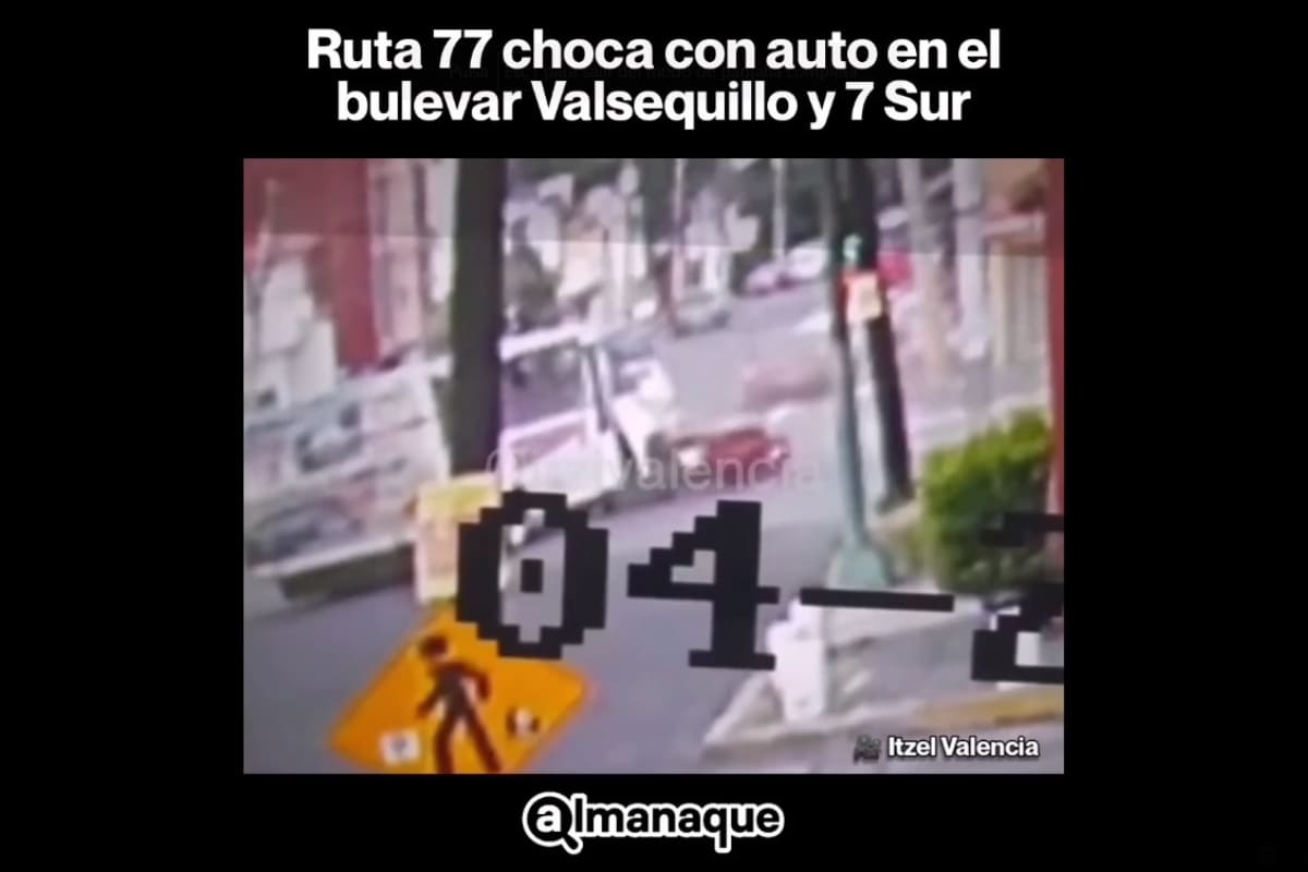 VIDEO: Ruta 77 choca con auto en el Bulevar Valsequillo 3 Choque Ruta 77