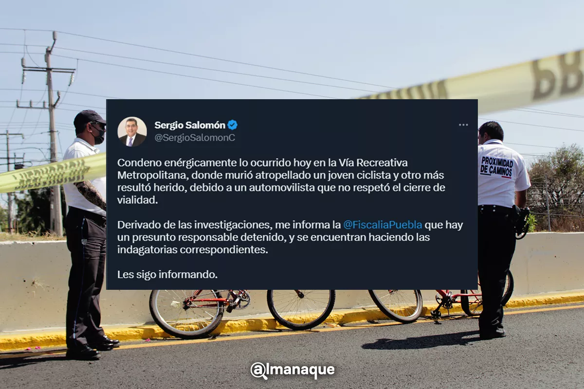 Detienen al presunto responsable que atropelló y mató a un ciclista de 16 años: Sergio Salomón 4 Detiene al presunto responsable que atropello y mato a un ciclista de 16 anos