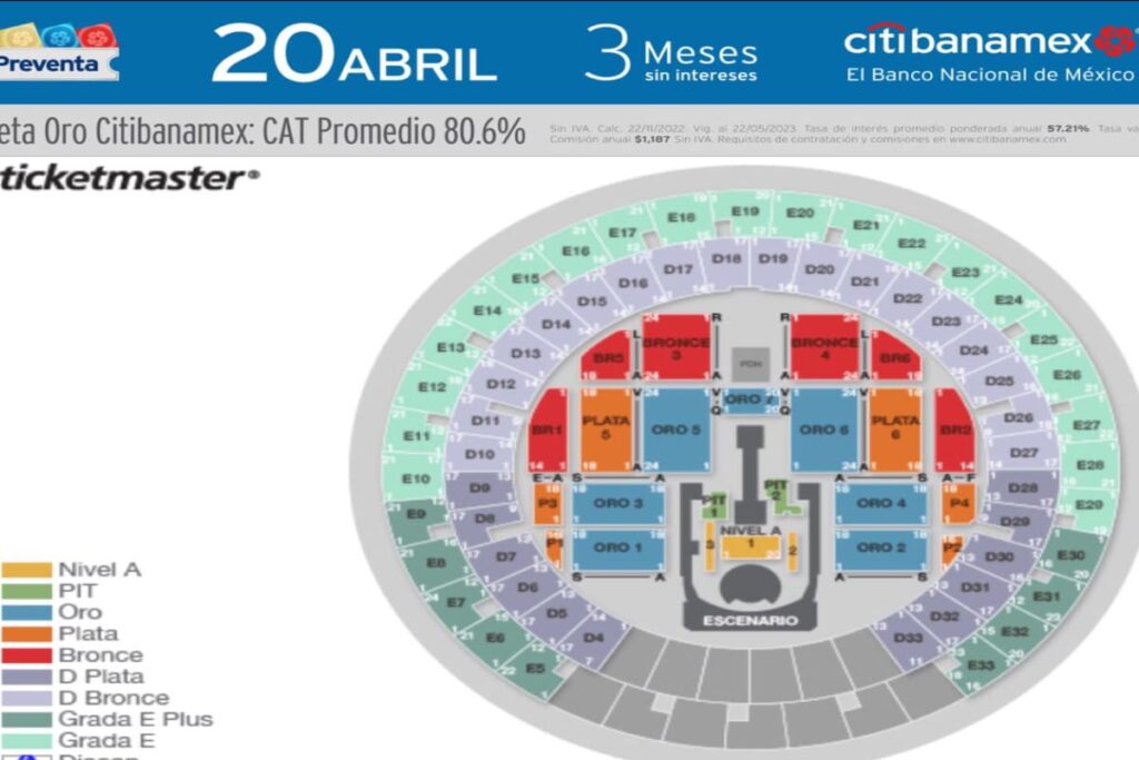 Boletos para el concierto de Madonna en México costarán hasta 11 mil pesos 6 Mapa palacio de los deportes madonna 1