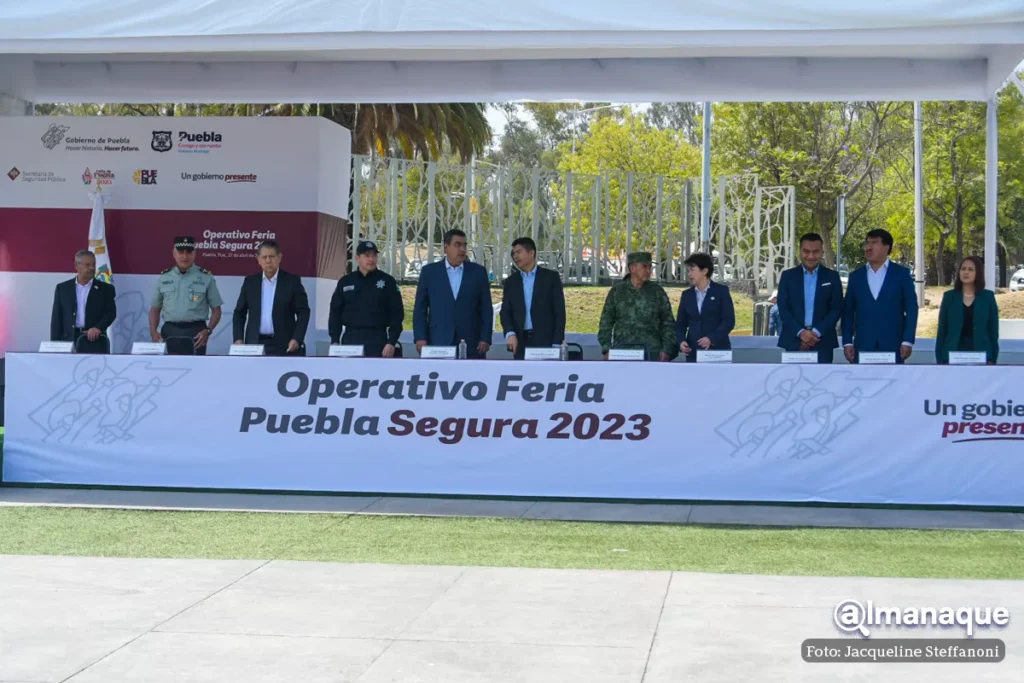 Operativo Feria Puebla Segura 2023 Gobernador de Puebla Sergio Salomon Alcalde de Puebla Eduardo Rivera
