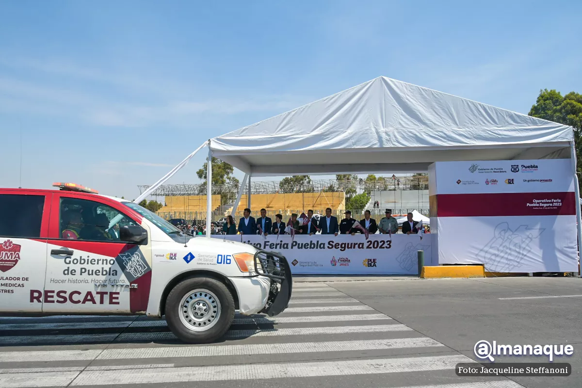 Inicia operativo de seguridad en la Feria de Puebla; Guardia Nacional enviará elementos 22 Operativo Feria Puebla Segura 2023 Gobernador de Puebla Sergio Salomon Alcalde de Puebla Eduardo Rivera 15