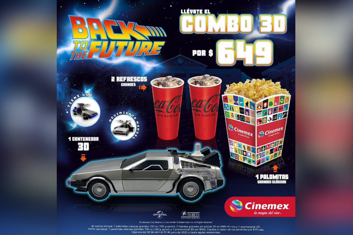 Cinemex lanza palomera conmemorativa a Volver al Futuro en forma de DeLorean 3 Palomera DeLorean Cinemex