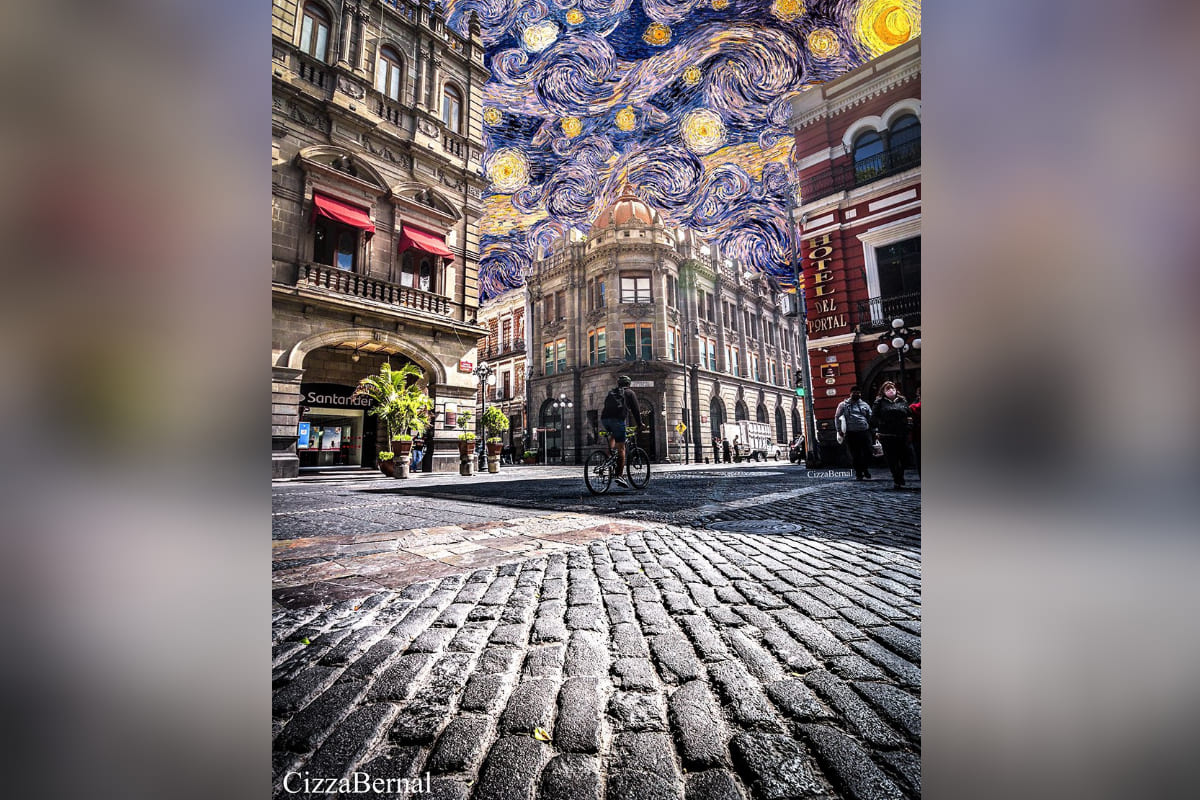 Puebla al estilo Van Gogh