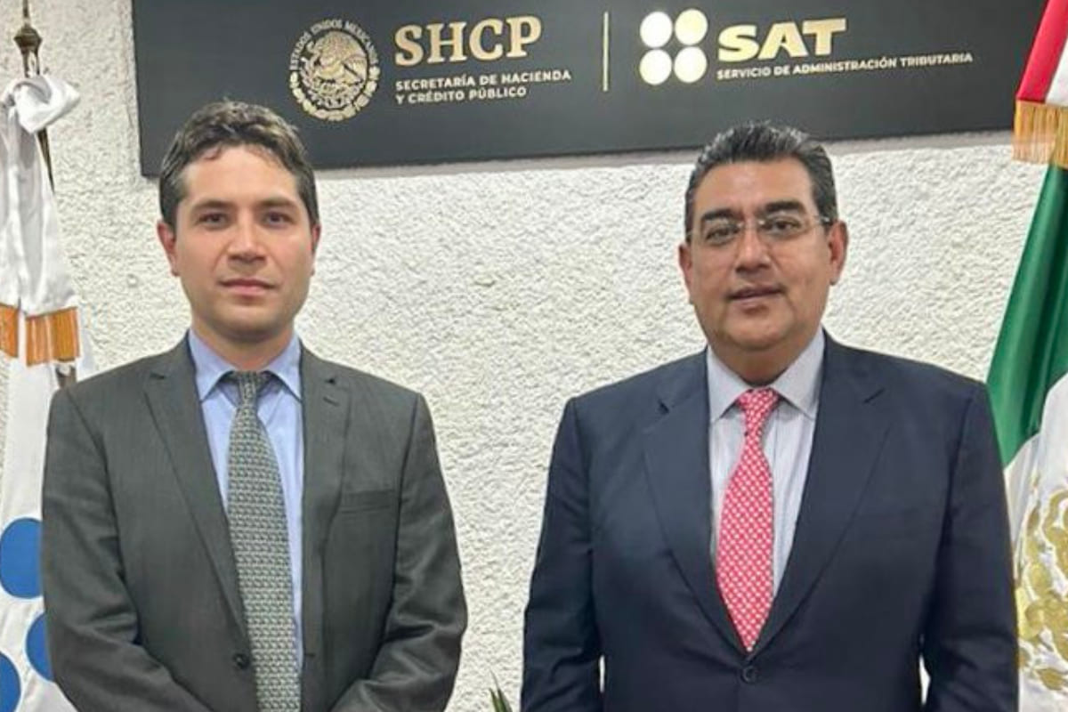 Ratifica Sergio Salomón compromiso de trabajo con autoridades federales 1 Reunion Sergio Salomon SAT 1