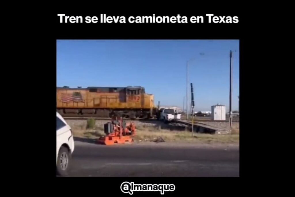 Tren embiste camioneta en Texas