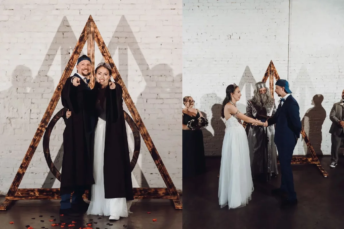 FOTOS: Pareja gasta 25 mil dólares en una boda temática de Harry Potter y les llueven críticas 6 boda de harry potter
