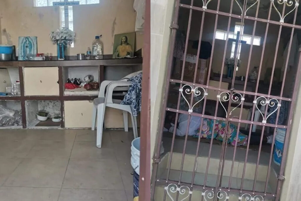 pareja vivia en mausoleo 1