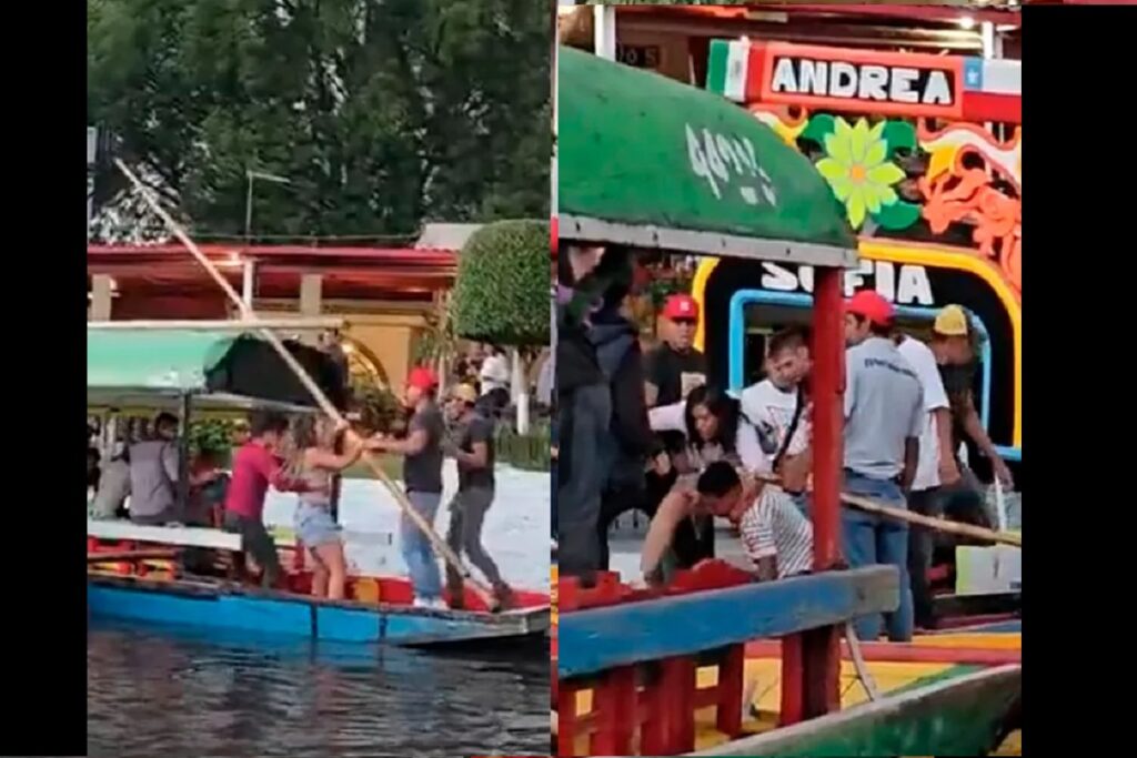 pelea en trajineras de xochimilco