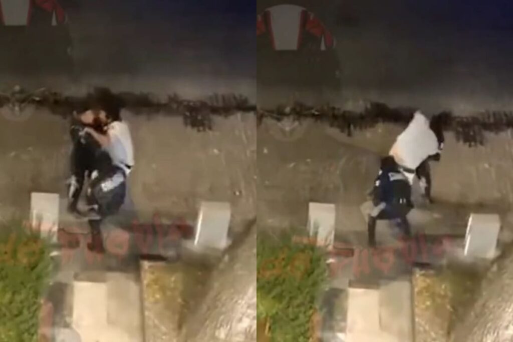 Policías golpean a sujeto ebrio en Puebla