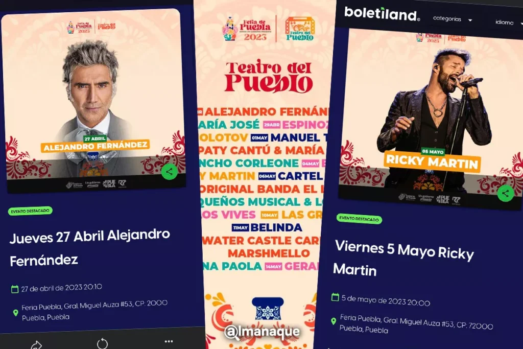 portada precios boletos VIP feria de puebla 2023