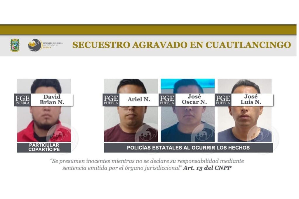 vinculan a tres policías estatales por secuestro en Cuautlancingo
