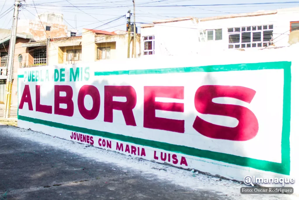 Puebla de mis Albores, las bardas en apoyo de María Luisa Albores