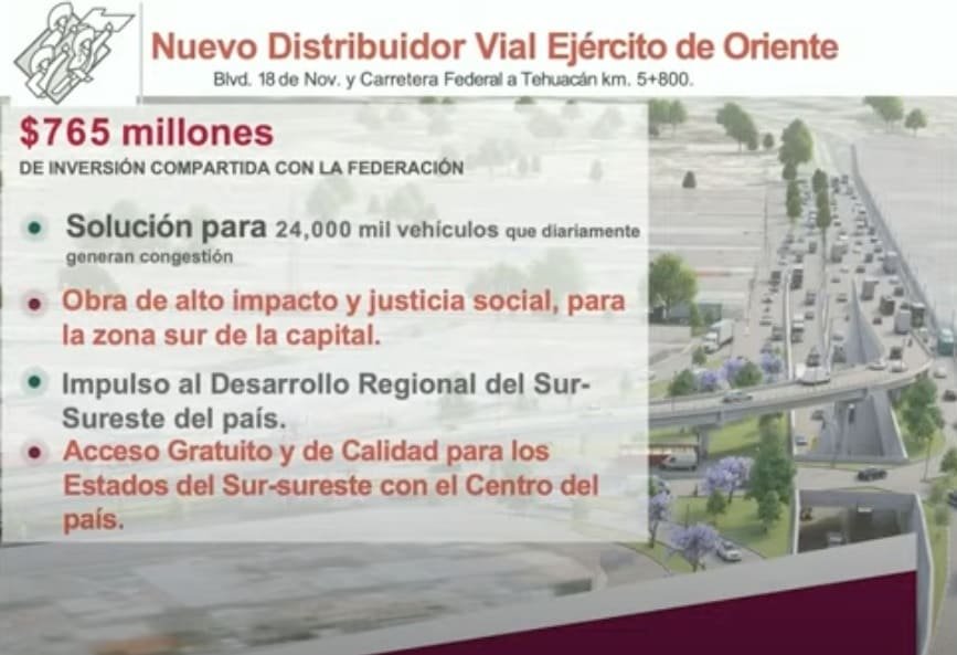 distribuidor vial ejército de oriente entronque de amalucan