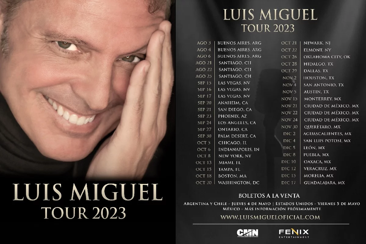 Luis Miguel Tour 2023: Anuncia sus primeras fechas de preventa en Argentina y Chile, pero aún no hay para México 2 Luis Miguel tour 2023