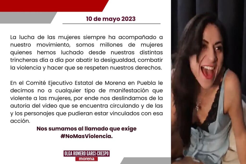 Morena Puebla se deslinda de spot sexista