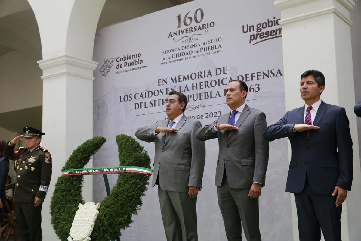 Encabeza Sergio Salomón 160 Aniversario de la Heroica Defensa del Sitio de la Ciudad de Puebla 2 Sergio Salomon 160 ANIVERSARIO DEFENSA DEL SITIO DE LA CIUDAD DE PUEBLA 1