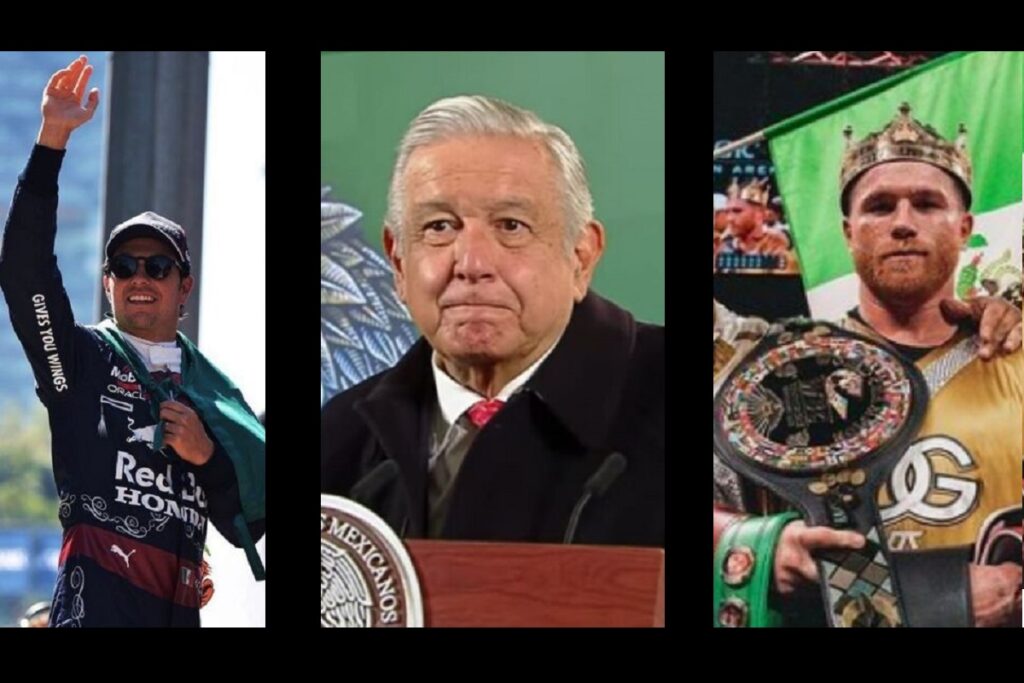 amlo felicita al canelo y checo perez