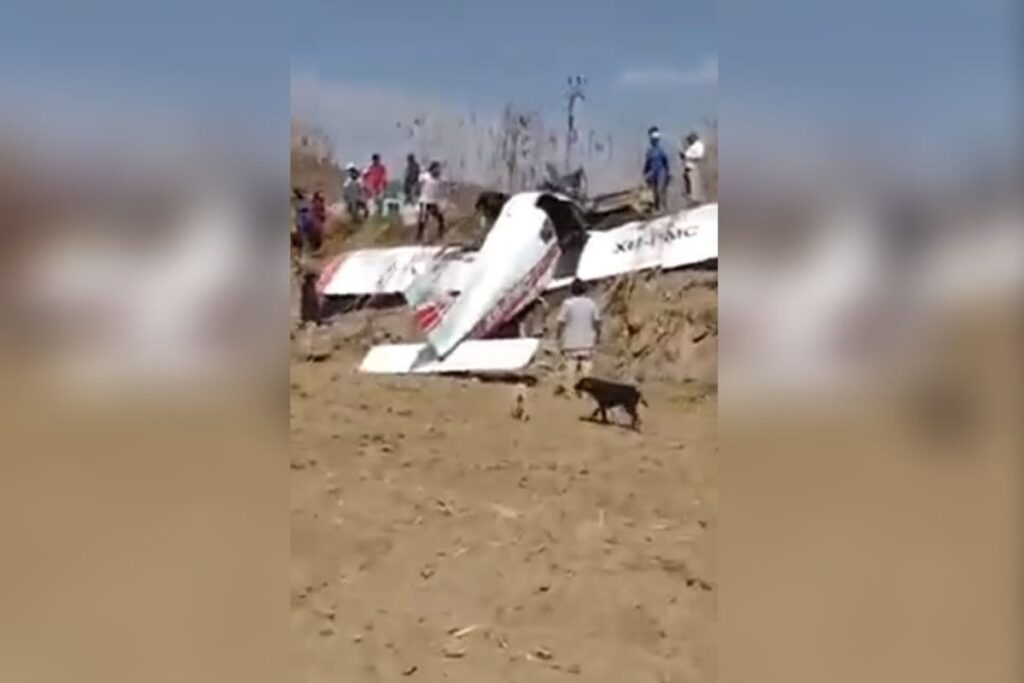 Avioneta se desploma en Cholula