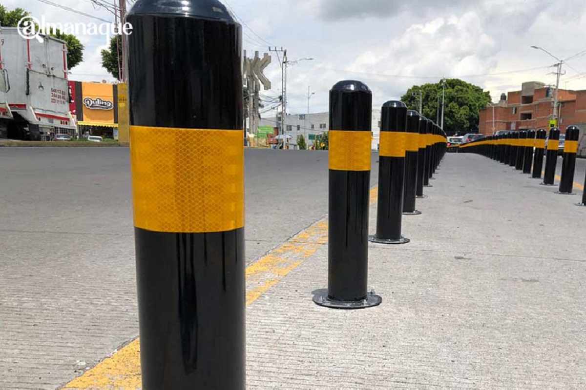 Gobierno municipal ha retirado 40 bolardos del centro de Puebla 3 bolardos circuito juan pablo segundo 2