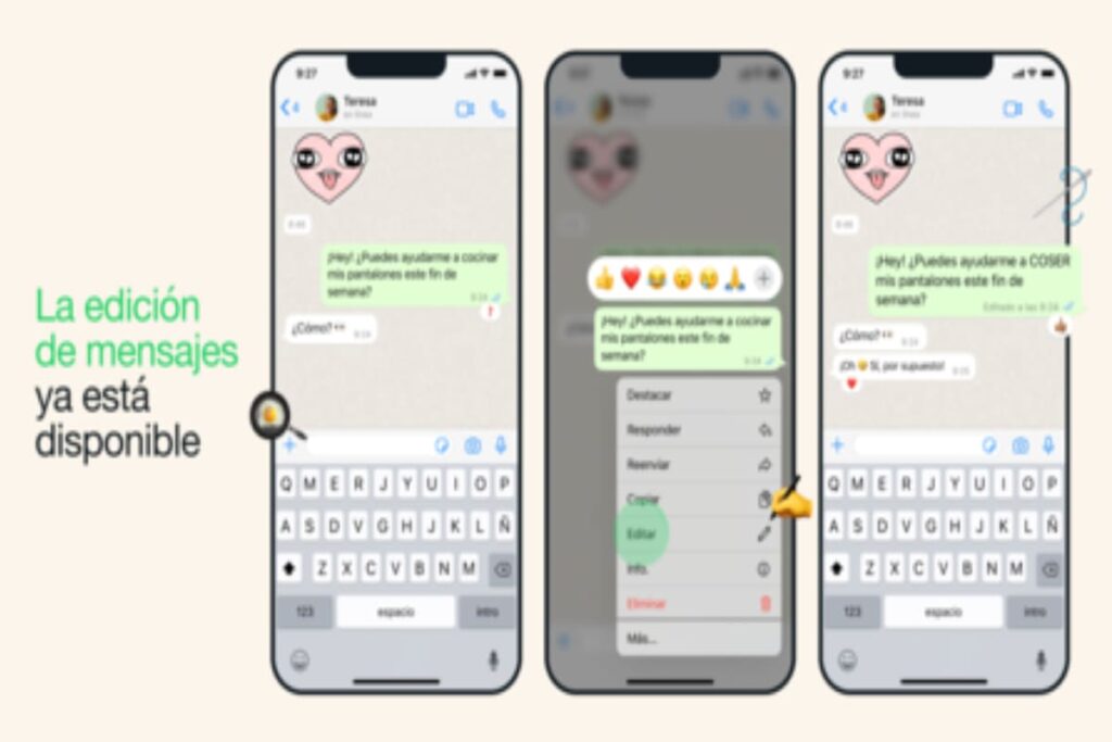 Cómo editar mensajes de WhatsApp